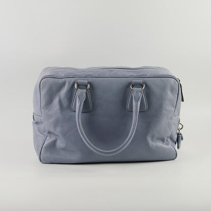 Prada Nappa Antique Bowling Bag Light Blue - photo 2