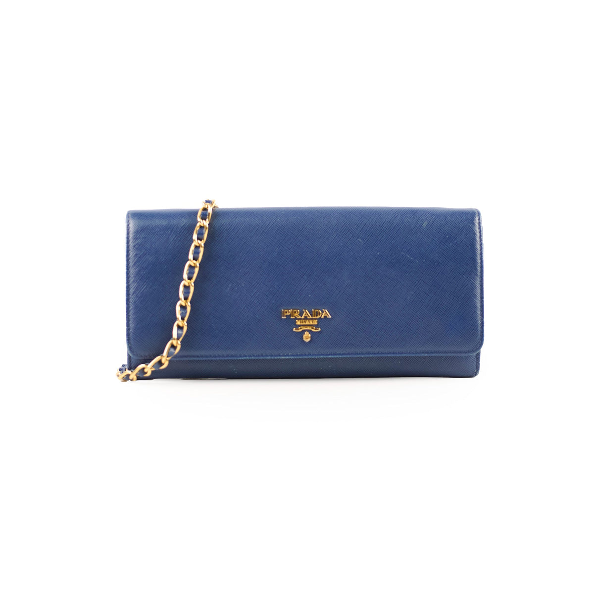 Prada Woc Saffiano Wallet Blue - photo 1