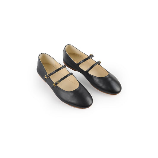 Celine Women's Double Strap Ballerinas Size 38 Black - photo 1