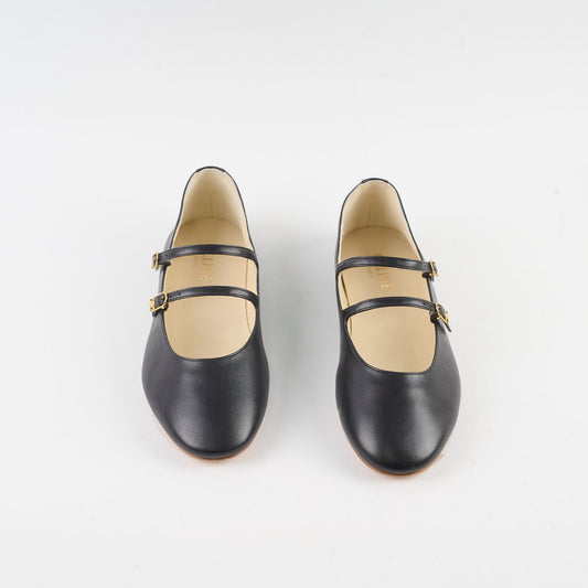 Celine Women's Double Strap Ballerinas Size 38 Black - photo 2