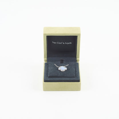 Van Cleef & Arpels Vintage Alhambra Chalcedony Necklace White Gold - photo 2