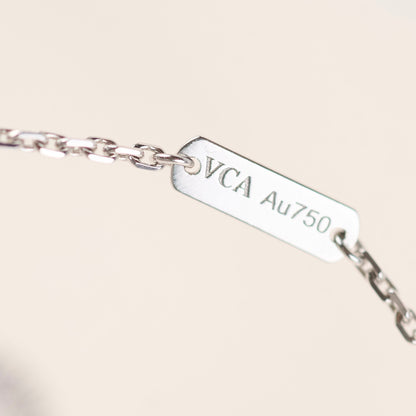 Van Cleef & Arpels Vintage Alhambra Chalcedony Necklace White Gold - photo 6