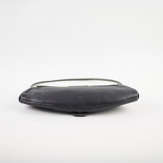 Celine Leather Buckle Shoulder Bag Black - photo 2