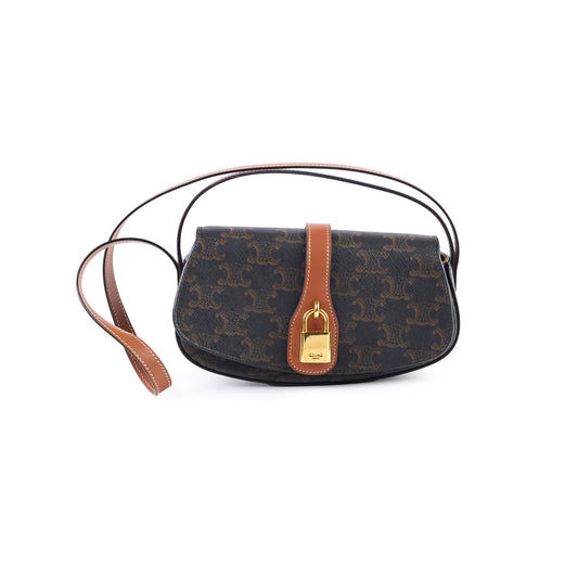 Celine Clutch on Strap Tabou Triomphe Bag Brown - photo 1