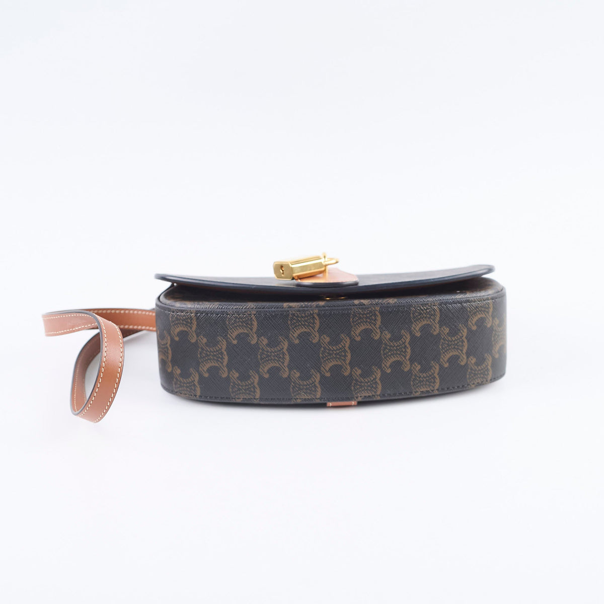 Celine Clutch on Strap Tabou Triomphe Bag Brown - photo 3