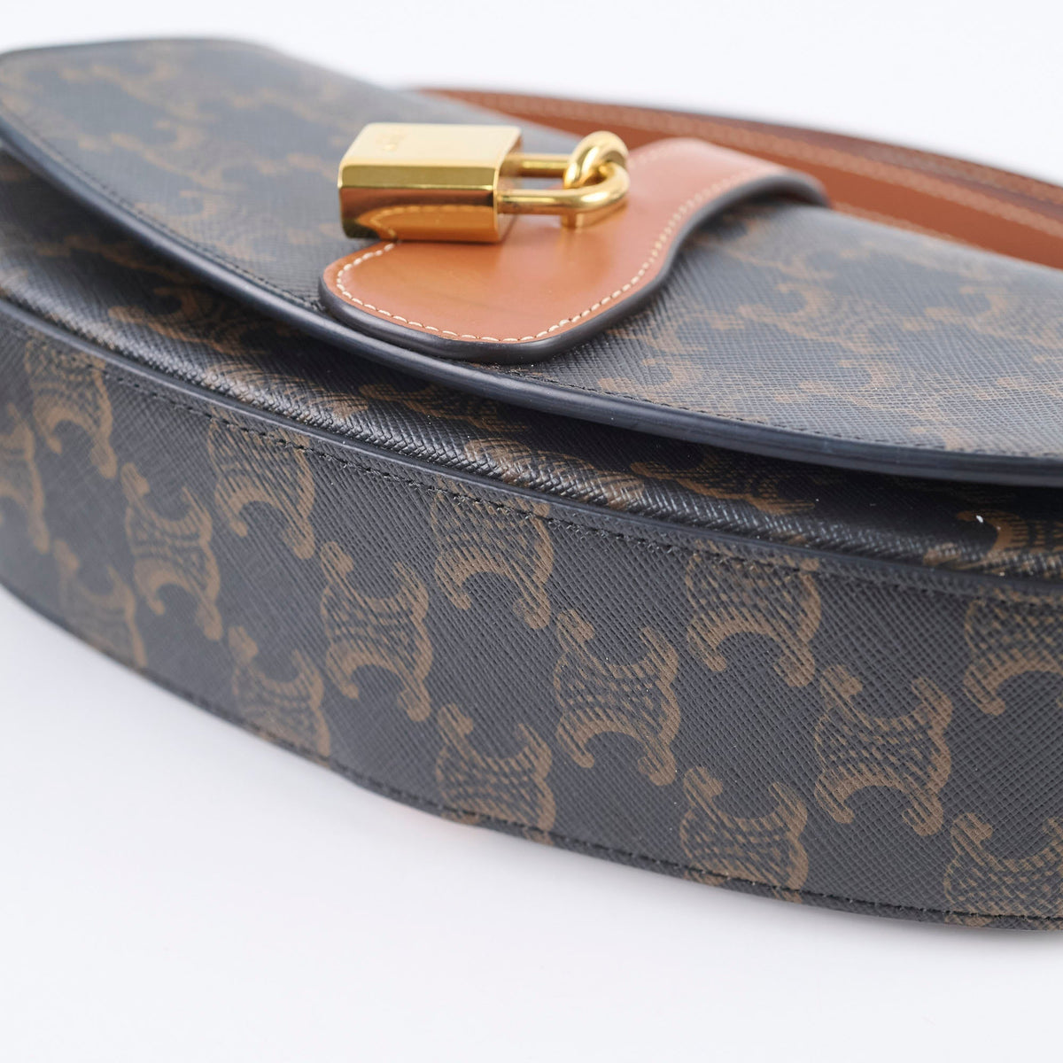 Celine Clutch on Strap Tabou Triomphe Bag Brown - photo 8