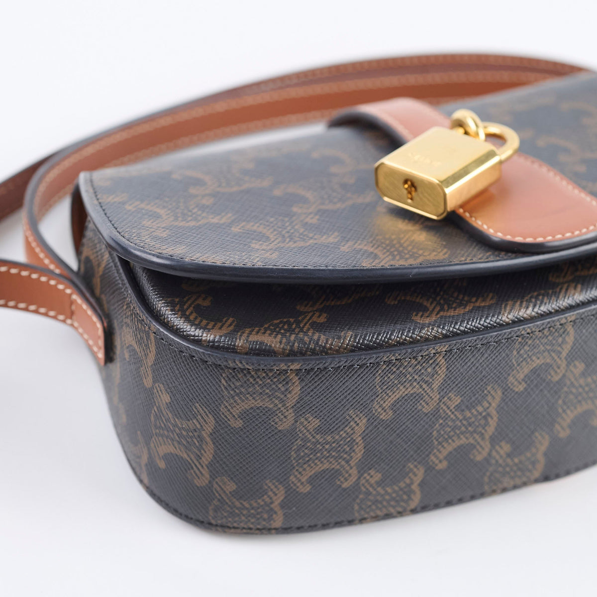 Celine Clutch on Strap Tabou Triomphe Bag Brown - photo 9