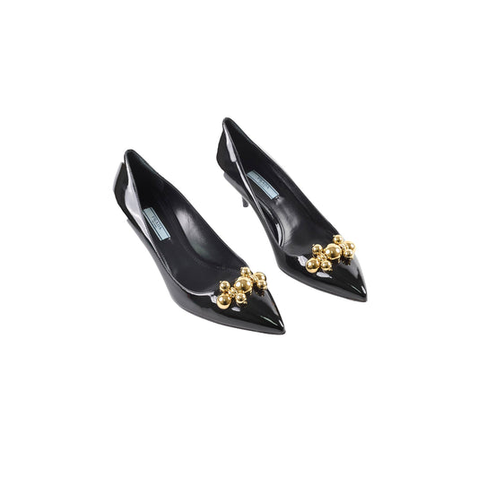 Prada Patent Heels Black 39.5 - photo 1