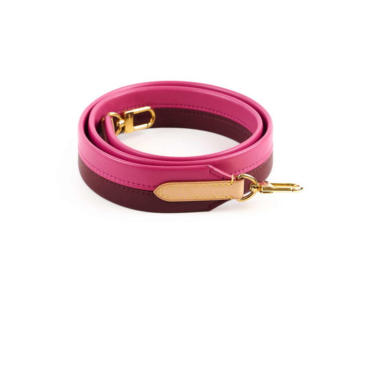 Louis Vuitton Two Tone Leather Strap Fuchshia/Burgundy - photo 1