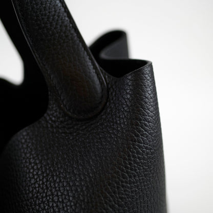 Hermes Picotin 22 Black PHW C Stamp - photo 5