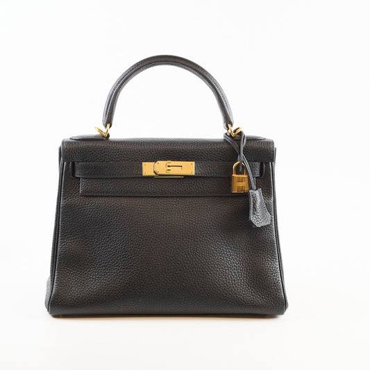 Hermes Kelly 28 Togo Black T Stamp - photo 2