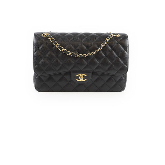 Chanel Jumbo Classic Double Flap Caviar Black - Series 22 - photo 1
