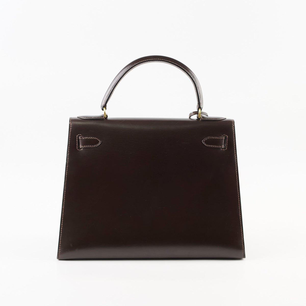 Hermes Kelly 28 Ebene Handbag Box Leather - J Circle Stamp - photo 3