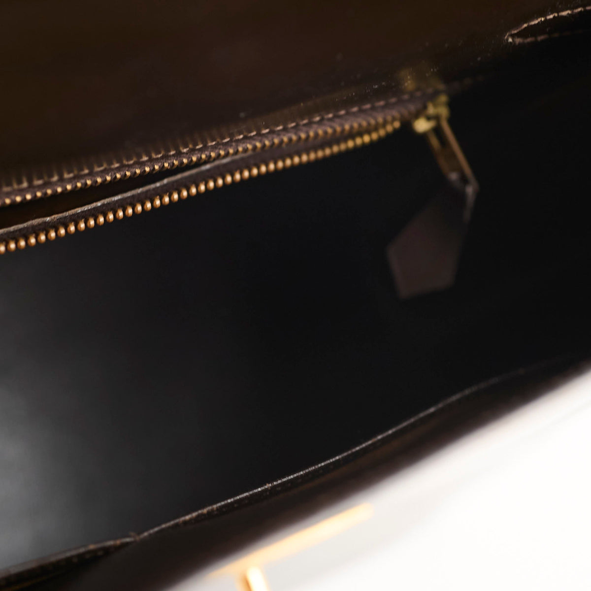 Hermes Kelly 28 Ebene Handbag Box Leather - J Circle Stamp - photo 7