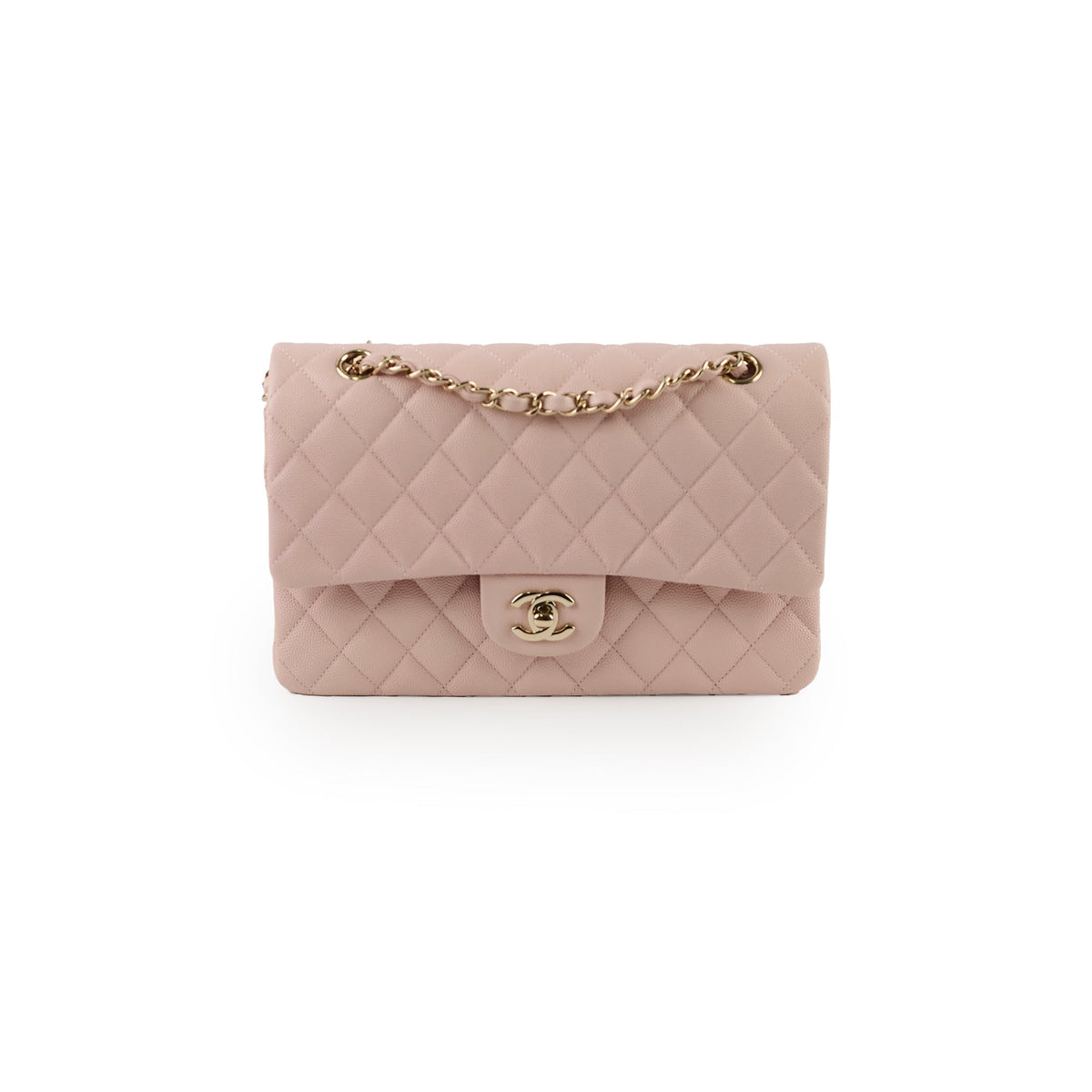 Chanel Medium/Large Caviar Double Classic Flap Pink - photo 1