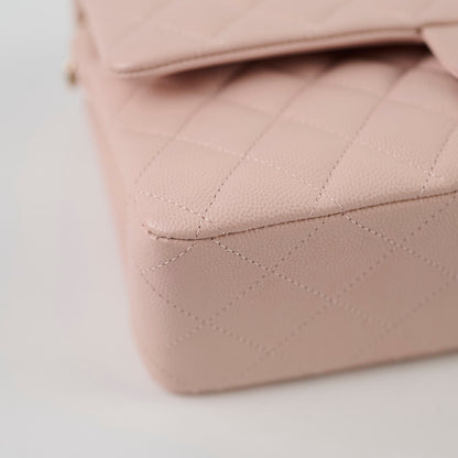 Chanel Medium/Large Caviar Double Classic Flap Pink - photo 13