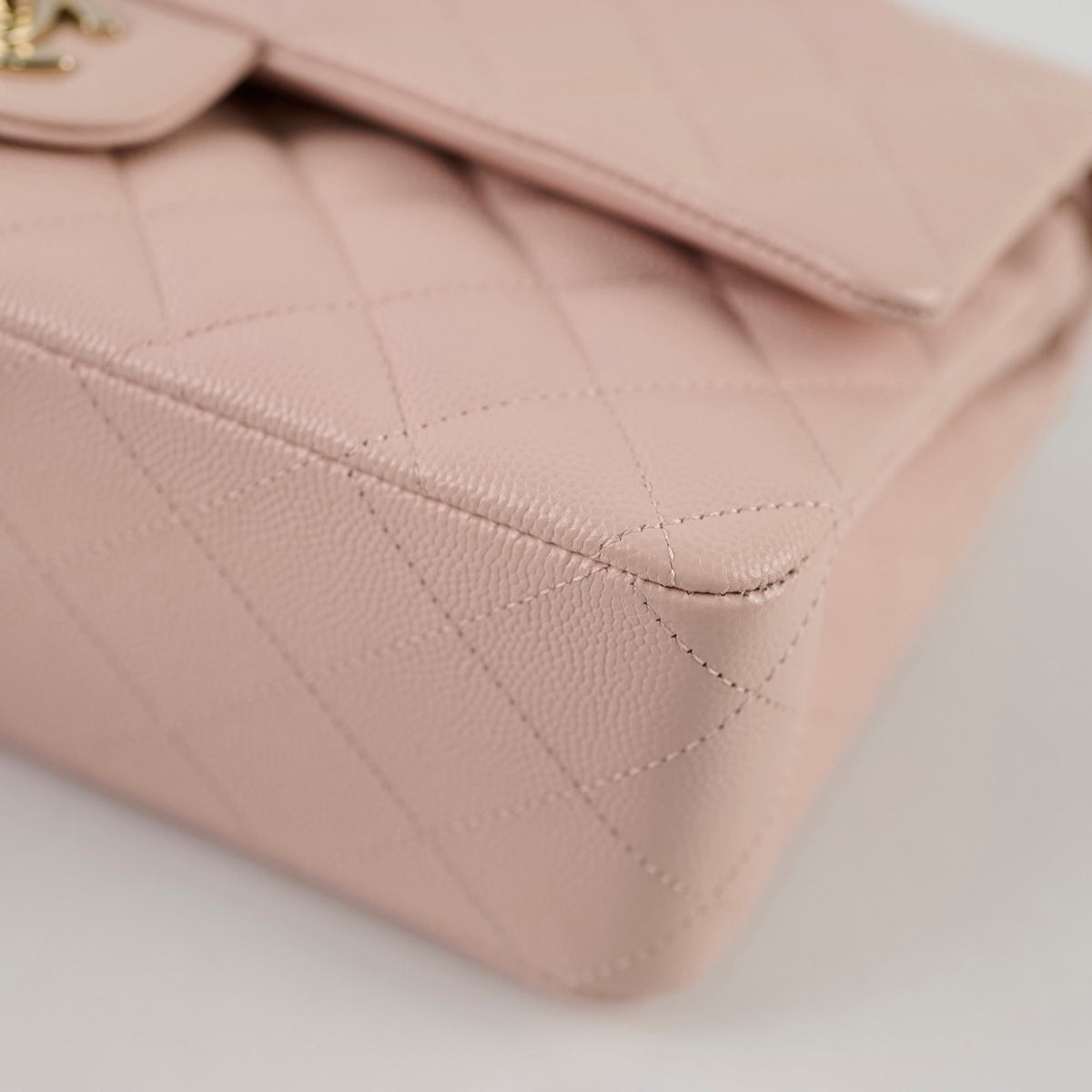 Chanel Medium/Large Caviar Double Classic Flap Pink - photo 9