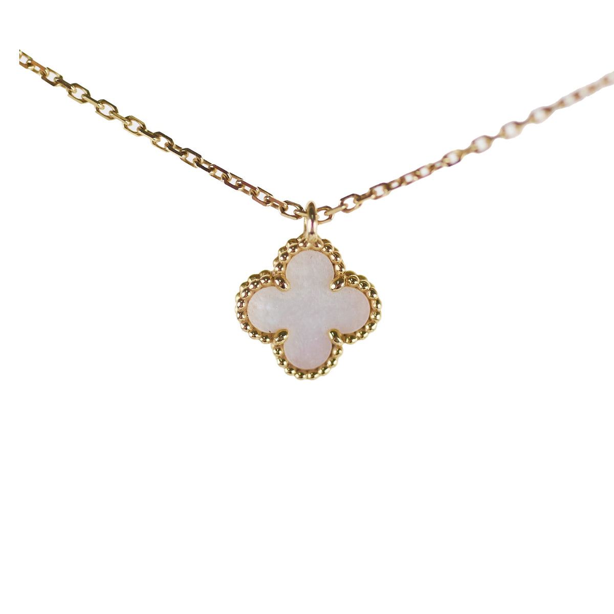 Van Cleef & Arpels Sweet Alhambra Mother of Pearl MOP Necklace Yellow Gold - photo 1