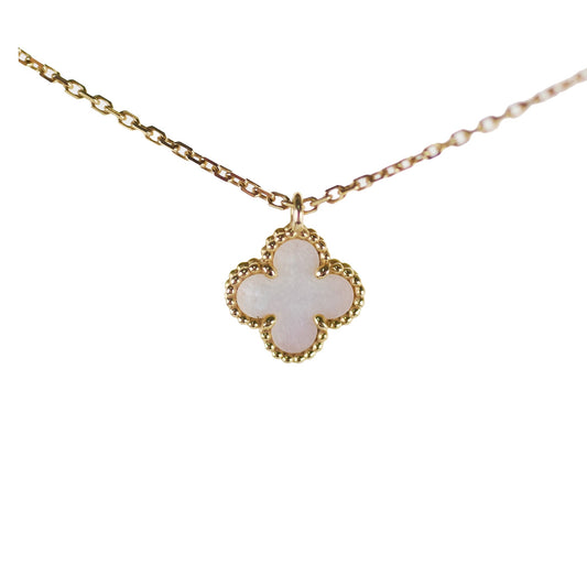 Van Cleef & Arpels Sweet Alhambra Mother of Pearl MOP Necklace Yellow Gold - photo 1