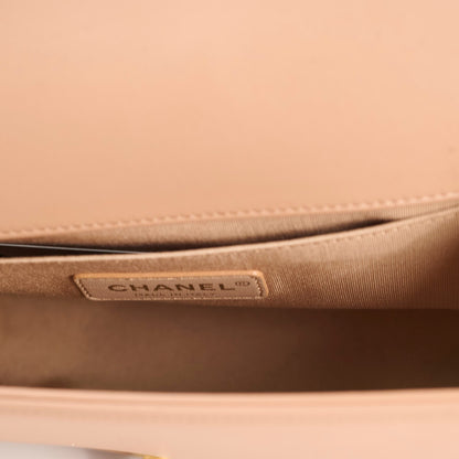 Chanel Medium Lambskin Chevron Old Boy Beige - photo 15