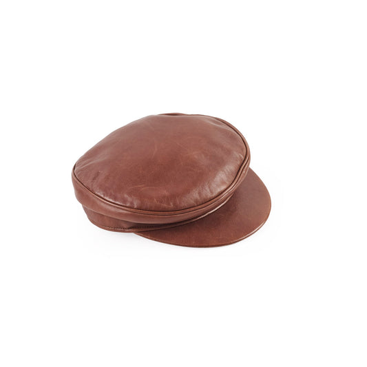 Hermes Saint Honore Leather Beret 58 Brown Size S - photo 1