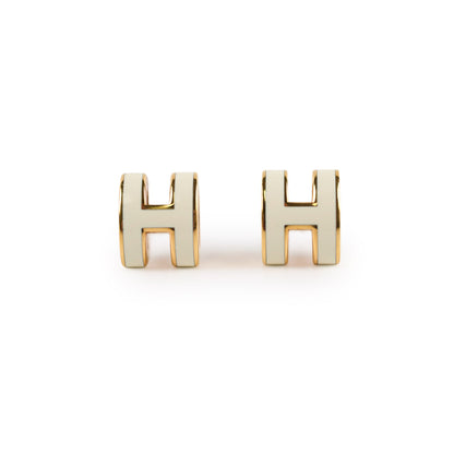 Hermes Mini Pop H Blanc Earrings - photo 1