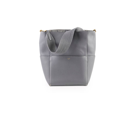 Celine Sangle Grey Bucket Tote - photo 1