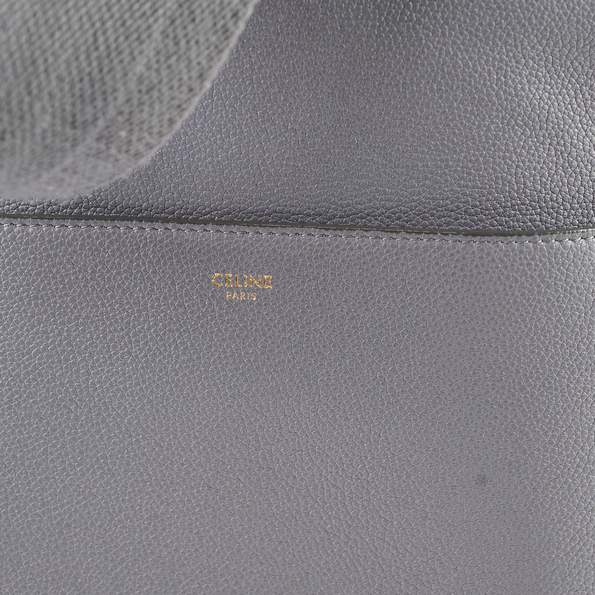 Celine Sangle Grey Bucket Tote - photo 5
