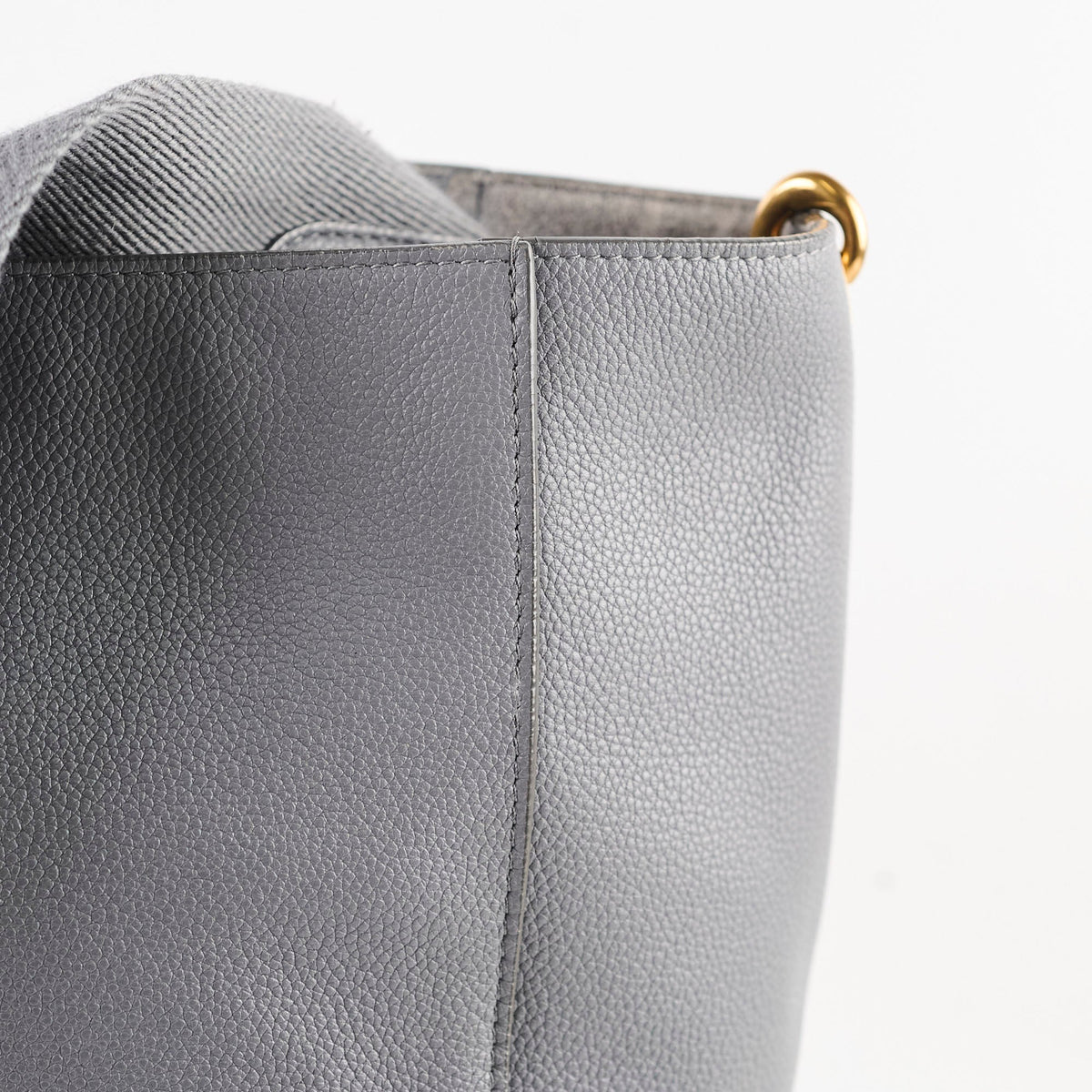Celine Sangle Grey Bucket Tote - photo 6