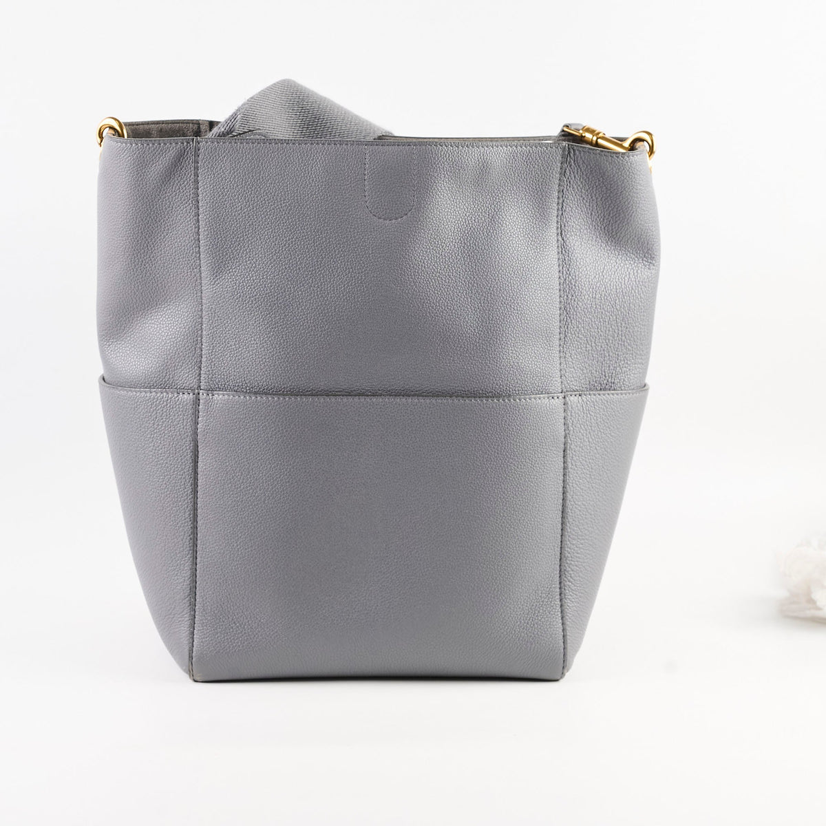 Celine Sangle Grey Bucket Tote - photo 2