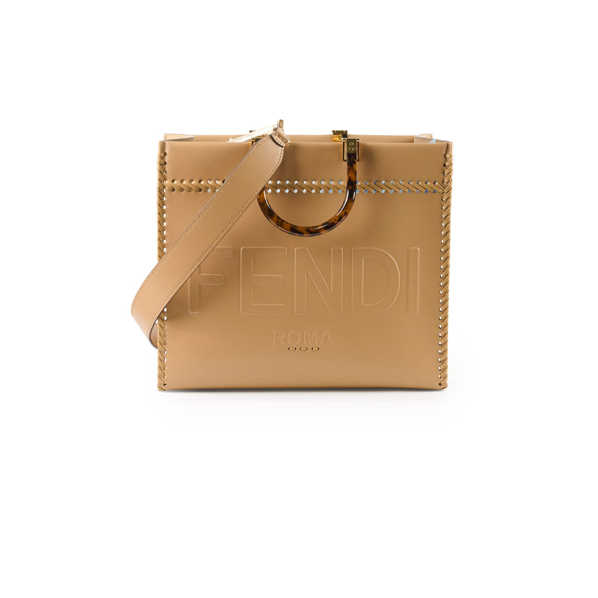Fendi Sunshine Shopper Tote Beige Medium - photo 1