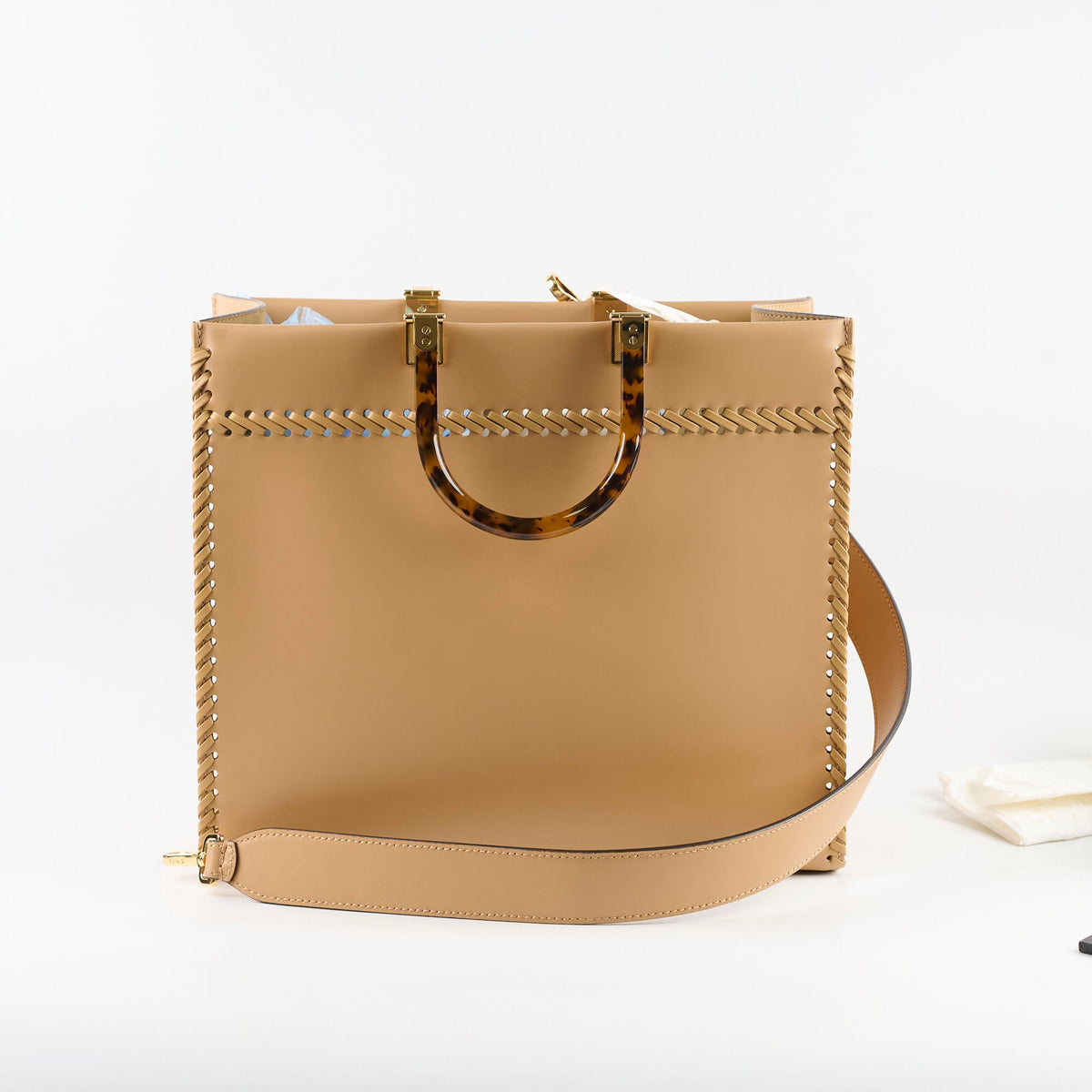 Fendi Sunshine Shopper Tote Beige Medium - photo 3