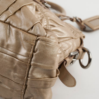 Prada Metallic Shoulder Bag Gold - photo 8