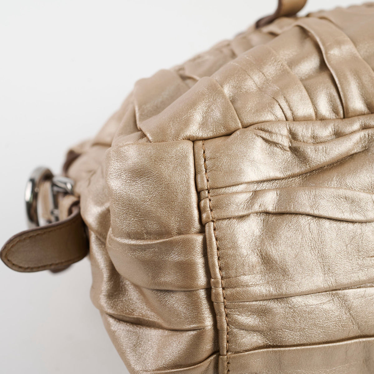 Prada Metallic Shoulder Bag Gold - photo 6