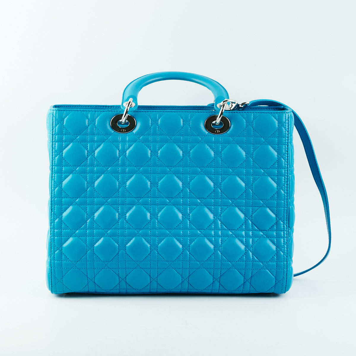 Dior Large Lady Dior Turquoise Cannage Lambskin - photo 2