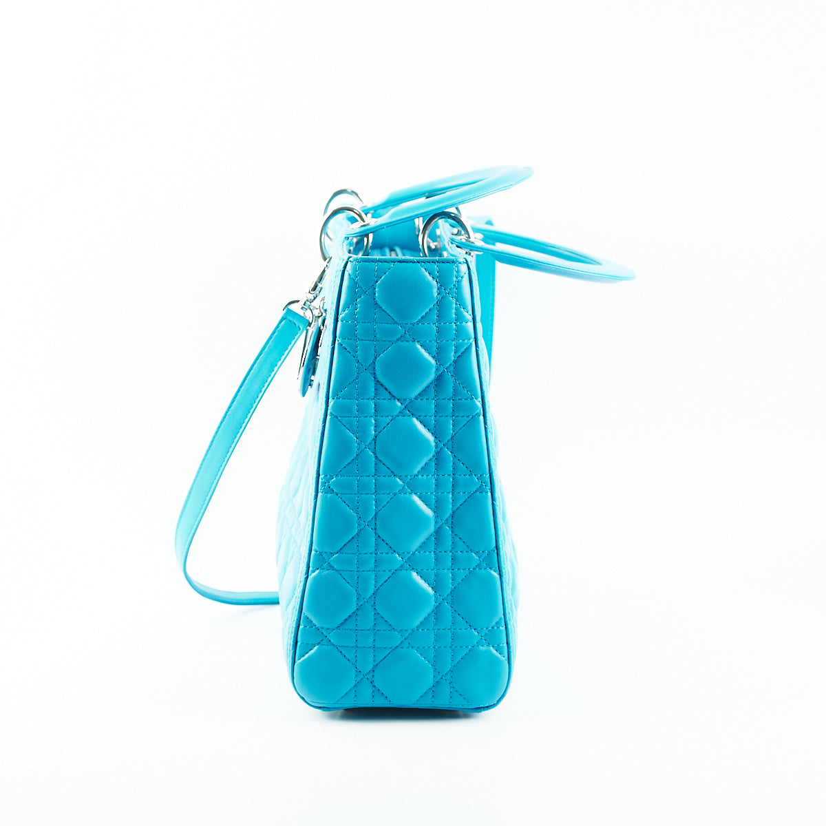 Dior Large Lady Dior Turquoise Cannage Lambskin - photo 3