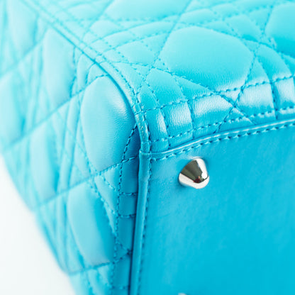 Dior Large Lady Dior Turquoise Cannage Lambskin - photo 5