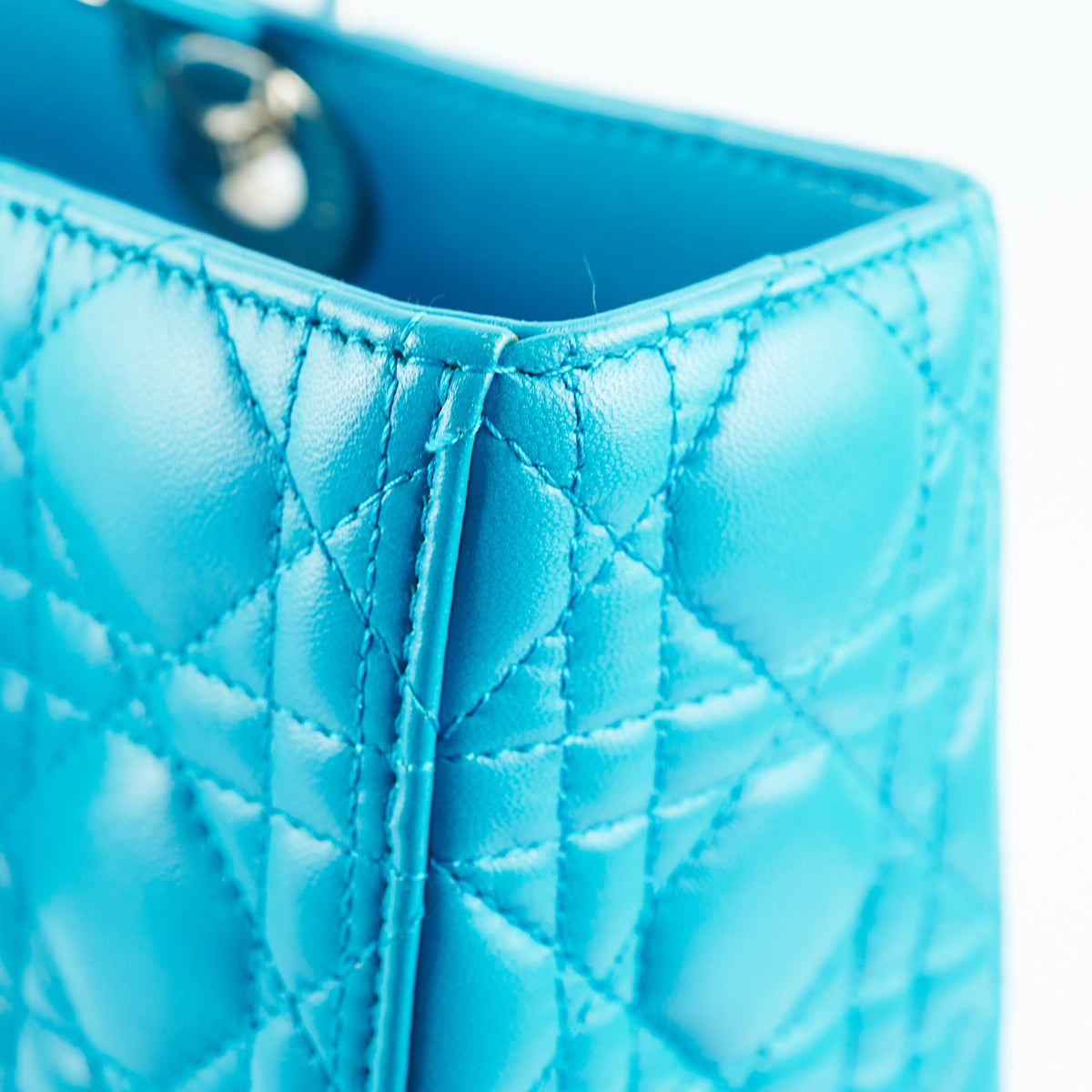 Dior Large Lady Dior Turquoise Cannage Lambskin - photo 6