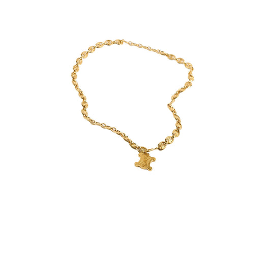 Celine Triomphe Logo Belt Gold Size 90 - photo 1