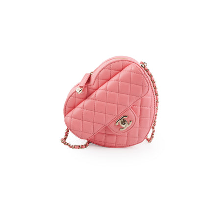 Chanel Heart Large Belt Bag Pink (Microchipped) - photo 1