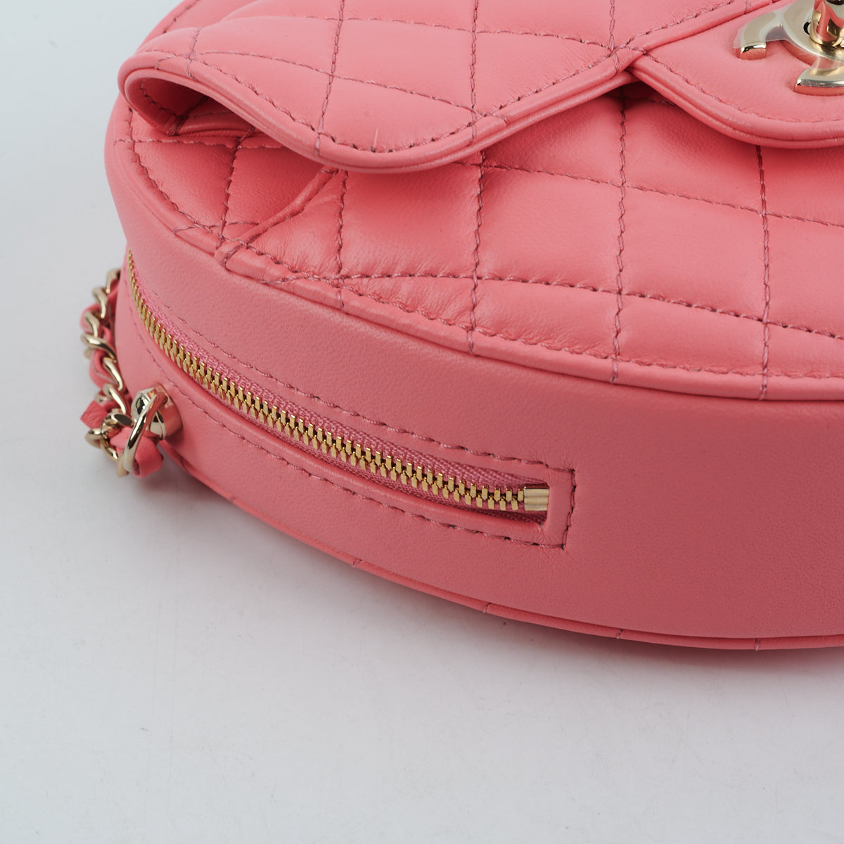 Chanel Heart Large Belt Bag Pink (Microchipped) - photo 7