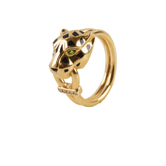 Cartier Panthere De Cartier Ring Yellow Gold Size 55 - photo 1