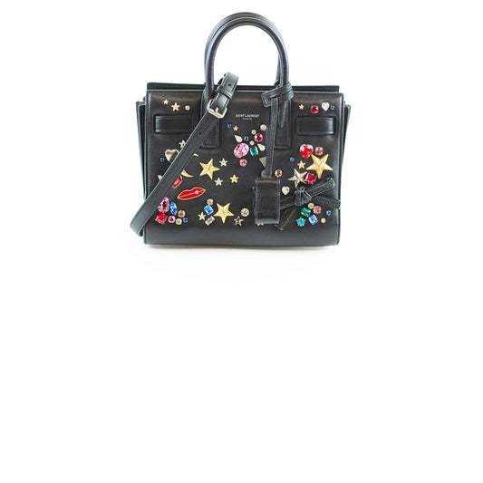 Saint Laurent Sac de Jour Nano Black Crystal Embellished - photo 1