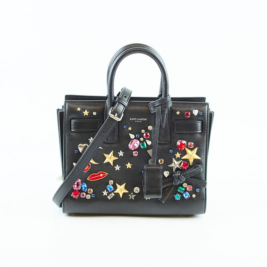 Saint Laurent Sac de Jour Nano Black Crystal Embellished - photo 2