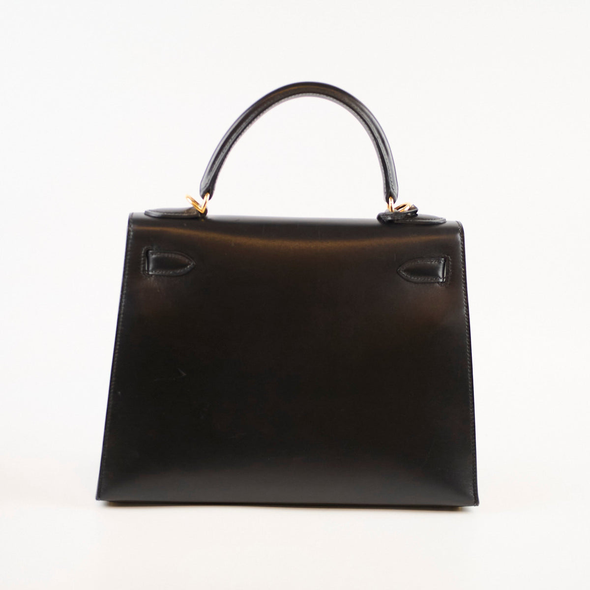 Hermes Kelly 28 Black Box Leather D Square Stamp - photo 3