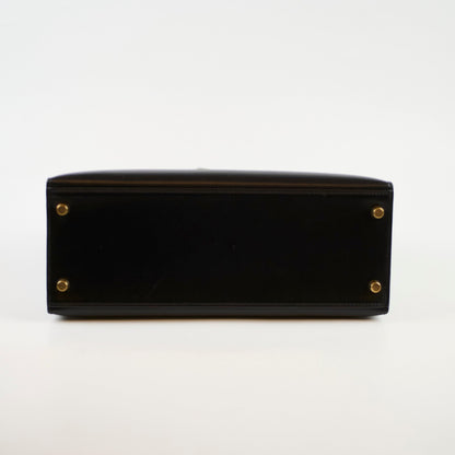 Hermes Kelly 28 Black Box Leather D Square Stamp - photo 5