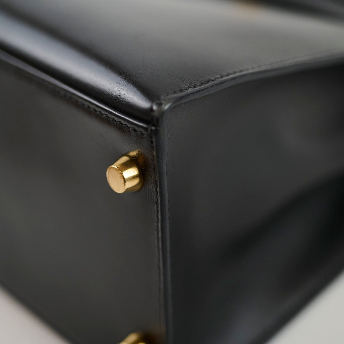 Hermes Kelly 28 Black Box Leather D Square Stamp - photo 12