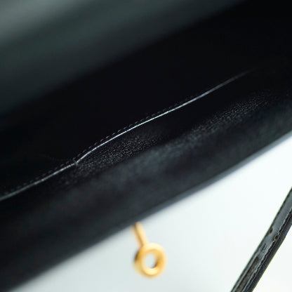 Hermes Kelly 28 Black Box Leather D Square Stamp - photo 7