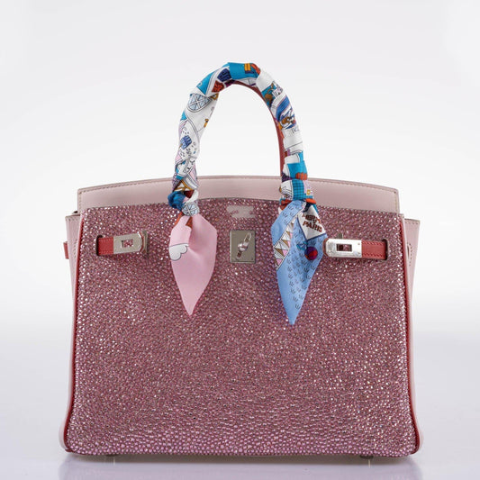 Vintage Hermes Birkin 25 ‘Pink Princess’ HSS Rose Dragee & Rouge Tomate Swift with Palladium Hardware - image 1