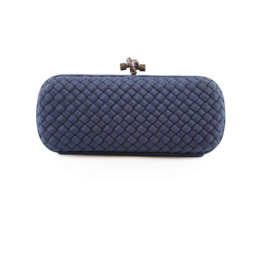 BottegaVenta Bottega Veneta Intrecciato Knot Clutch Navy - photo 1